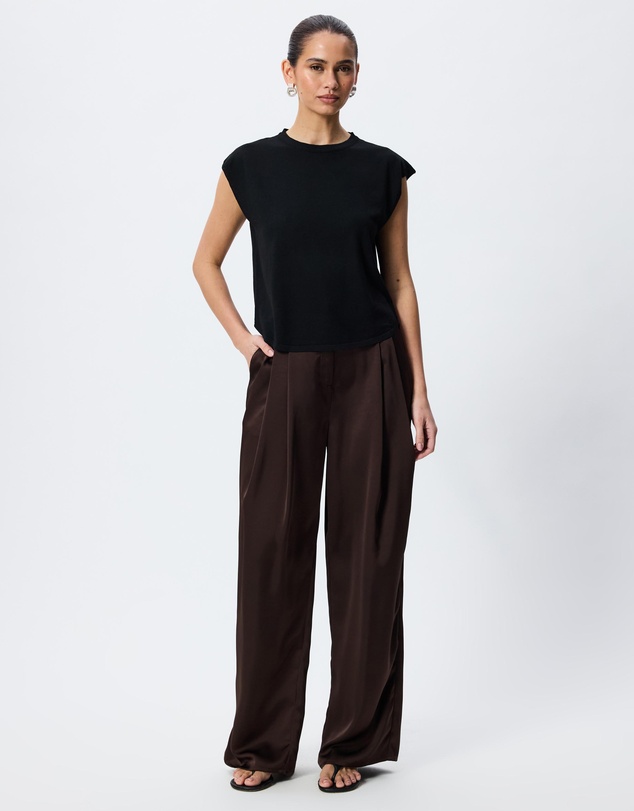 Tussah - Celeste Crew Neck Loose Fit Grown On Sleeve Top
