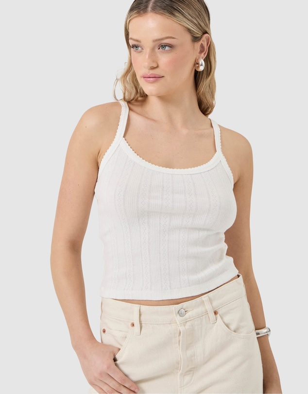 Rolla's - Pointelle Cami - White