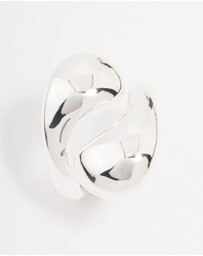 Lovisa - Silver Plated Stacked Swirl Ring