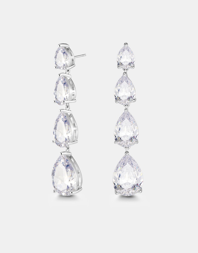 Mestige - Provence Pear Drop Earrings - Silver Plated