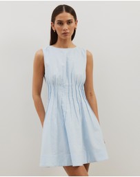 Atmos&Here - Anna Pintuck Shift Mini Dress