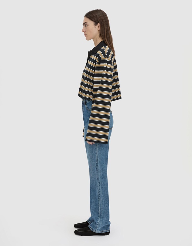 C&M CAMILLA AND MARC - Liat Stripe Crop Polo Top