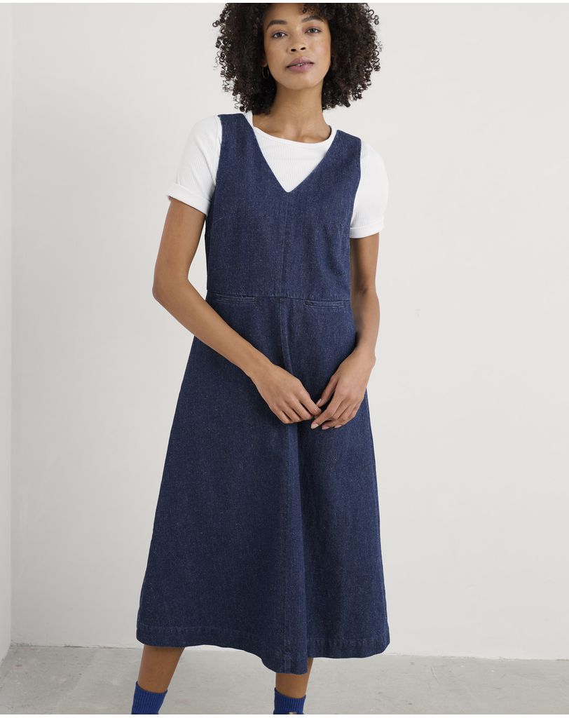 seasalt cornwall denim dress Gwenter Denim Midi Dress - Seasalt Cornwall