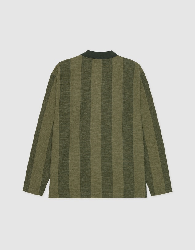 Les Deux - Striped Jacquard LS Polo