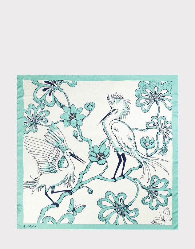 Florence Broadhurst - Egrets Silk Scarf
