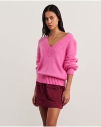Jag - Lily V Neck Knit
