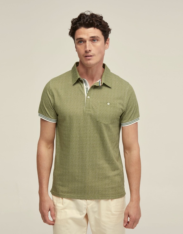 Oxford - Milo Cotton Jersey Printed Polo