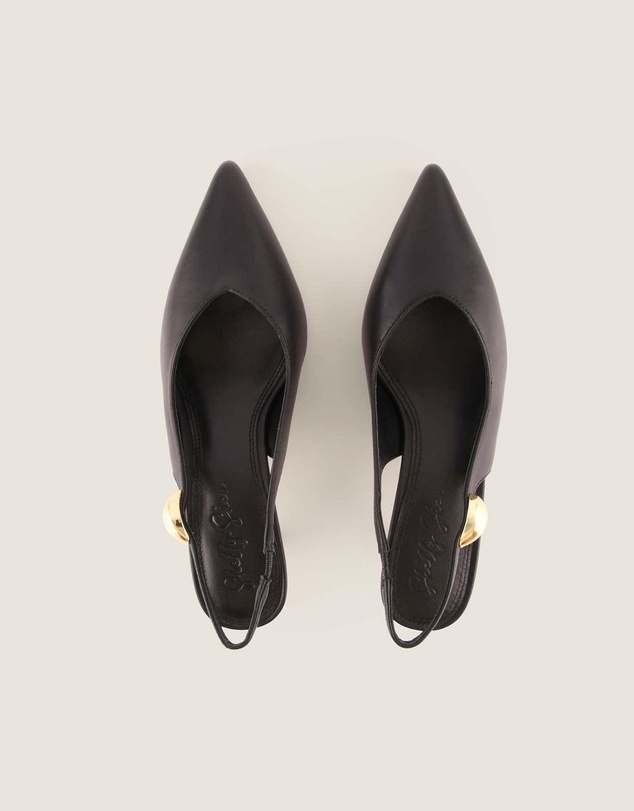 Shelly Shen - Gracie Low Heels Black Leather