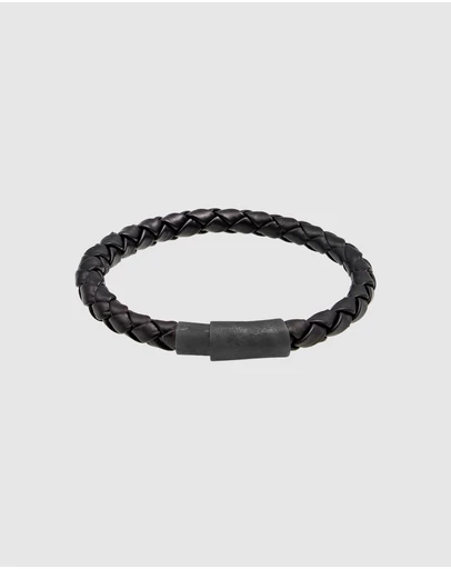 Kuzzoi - ICONIC EXCLUSIVE - Leather Cord Bracelet with Oxidised Sterling Silver Closure