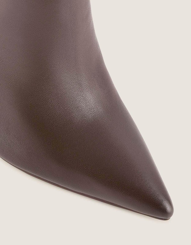 Shelly Shen - Lennon Heel Long Boots Brown Leather