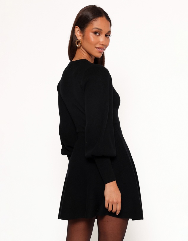 Petal & Pup - Gigi Long Sleeve Mini Dress - Black