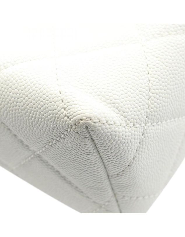 Pre-Loved by Azura Reborn - Pre-Loved Quilted Caviar Handy Box Vanity Case with Chain