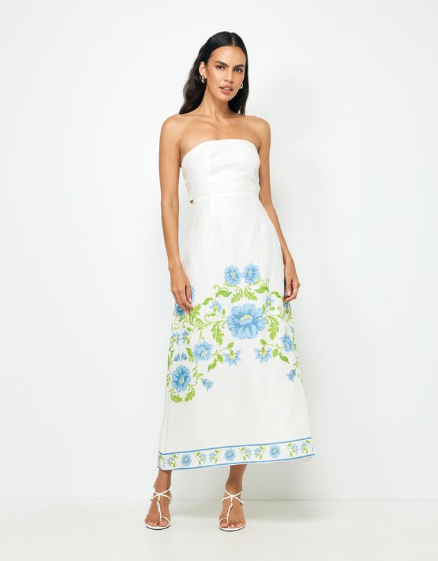 AERE - Elladia Strapless Midi Dress