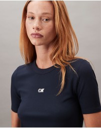 Calvin Klein Jeans - Modal Stretch Monogram Logo Graphic Slim T-Shirt