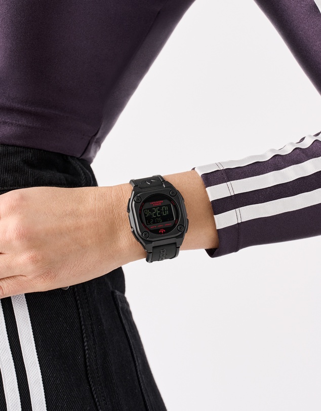 adidas Originals - City Tech Four 42mm Black Resin Watch