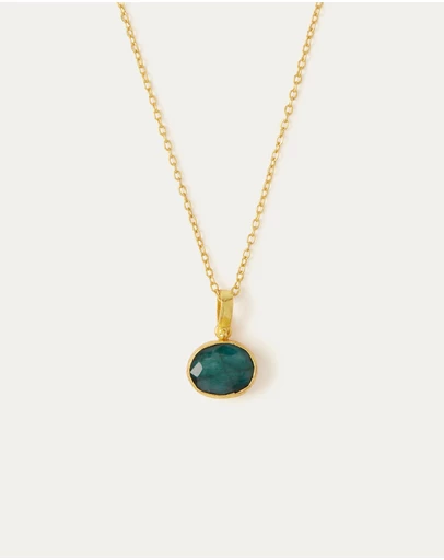 Ottoman Hands - Siena Emerald Pendant Necklace