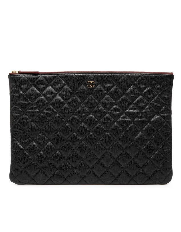 Pre-Loved by Azura Reborn - Pre-Loved Large Quilted Caviar O Case Clutch