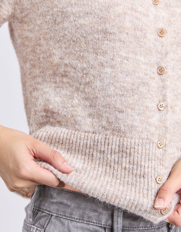 Foxwood - Fernie Button Knit Oatmeal