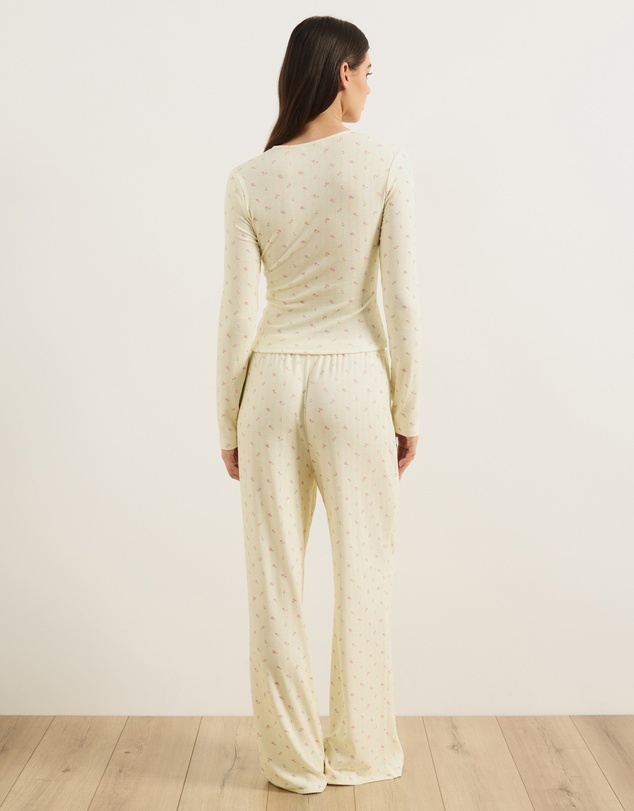 Atmos&Here - Shaina Pointelle Henley Long Sleep Set