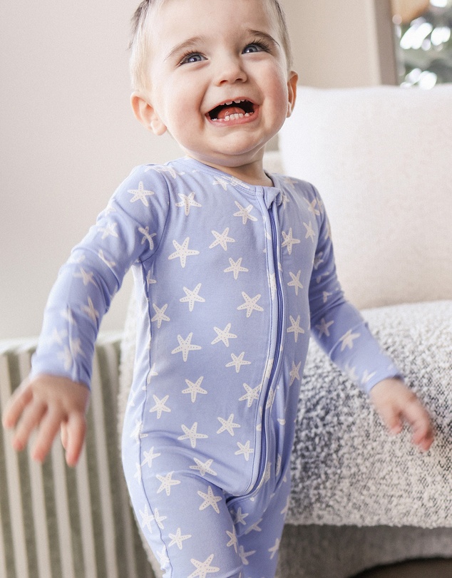 Kynd Baby - Essential Onesie in Star Fish Blue