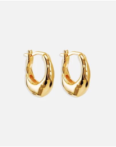 By Charlotte - Gold Radiant Energy Small Hoops