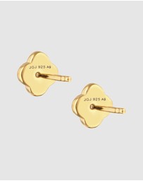 Elli Jewelry - Earrings Stud Cloverleaf 925 Sterling Silver Gold-Plated