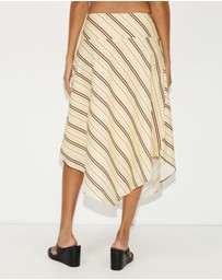 Dazie - Vacay Linen Blend Midi Skirt
