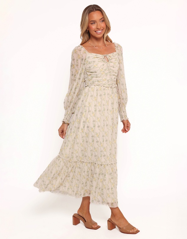 Petal & Pup - Keziah Long Sleeve Maxi Dress - Yellow Floral