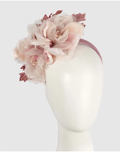 Fillies Collection - Large Dusty Pink Flowers Headband
