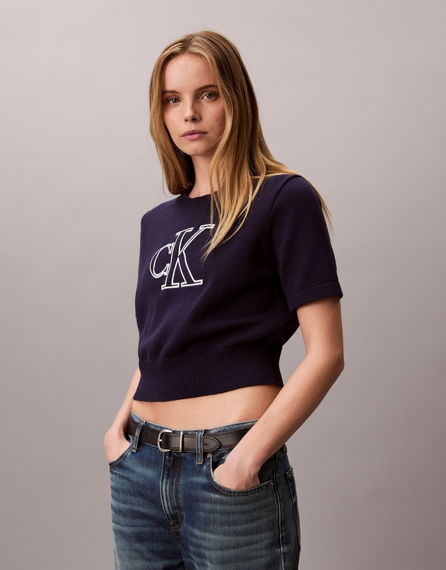 Calvin Klein Jeans - Monogram Cropped Jumper