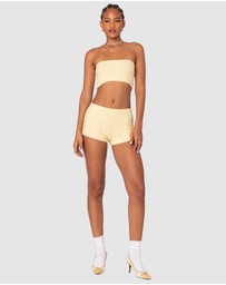 EDIKTED - Raegan Cable Knit Bandeau Top