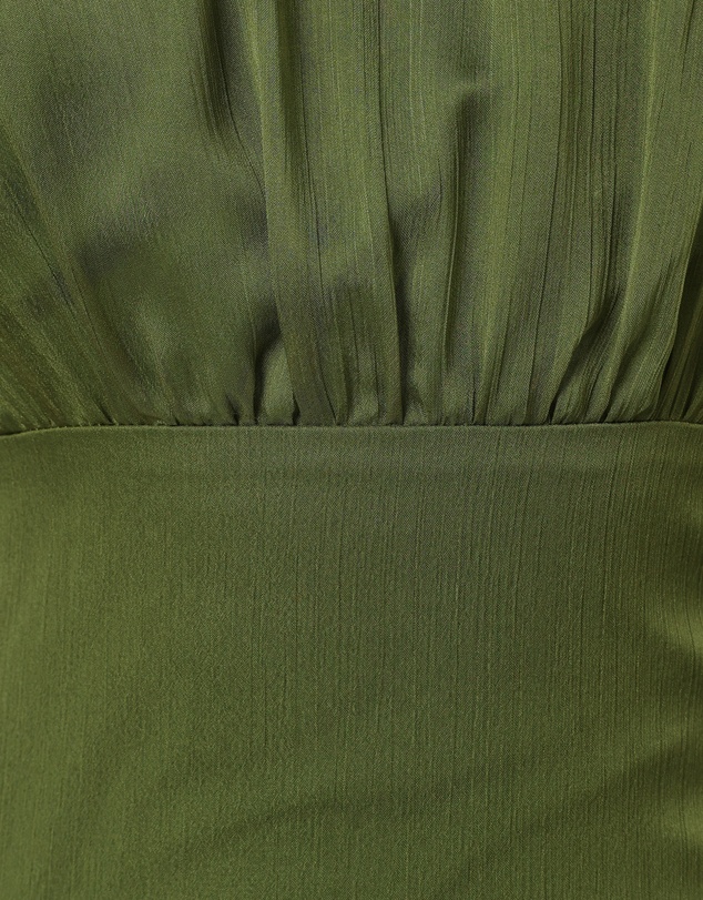 Petal & Pup - Julip Sheer Long Sleeve Maxi Dress - Olive