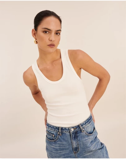 AERE - Organic Cotton Scoop Tank