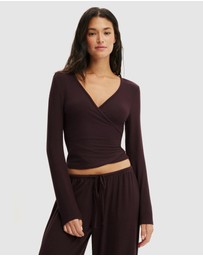 Cotton On Body - Super Soft Wrap Long Sleeve Top