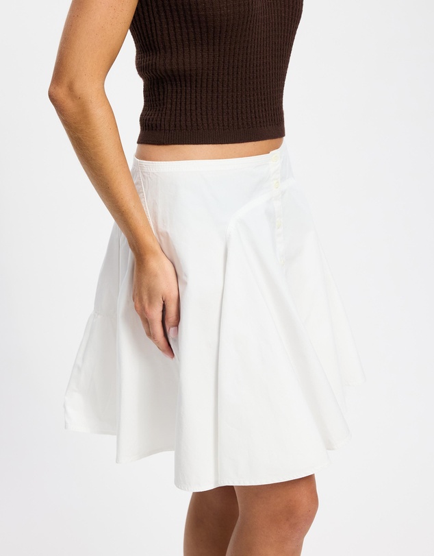 Polo Ralph Lauren - Button-Front Panelled Cotton Skirt