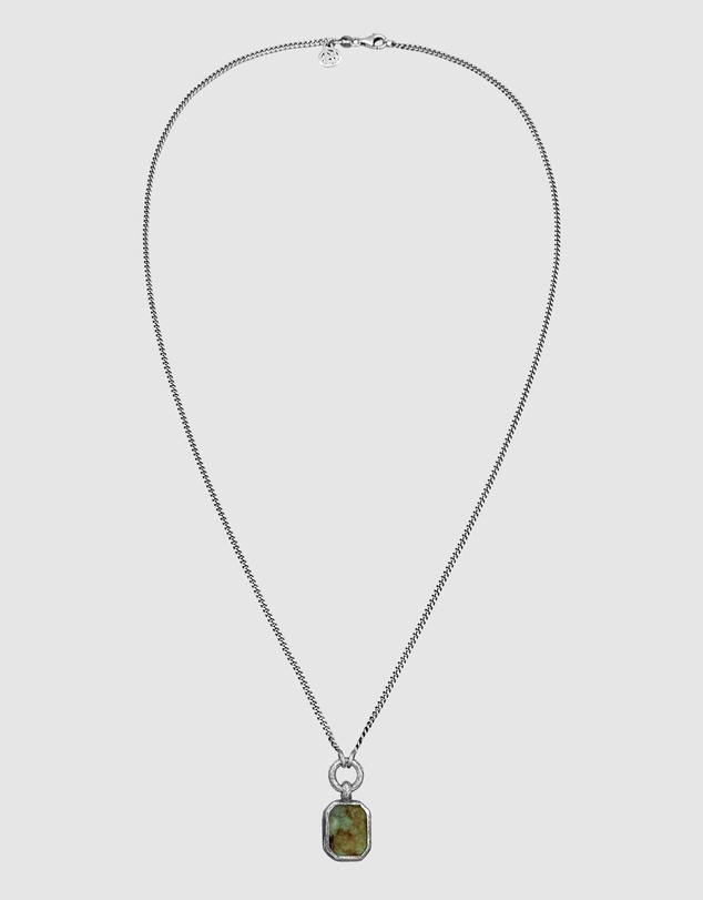 Haze & Glory - ICONIC EXCLUSIVE - Necklace Men African Turquoise Wisdom 925 Sterling Silver