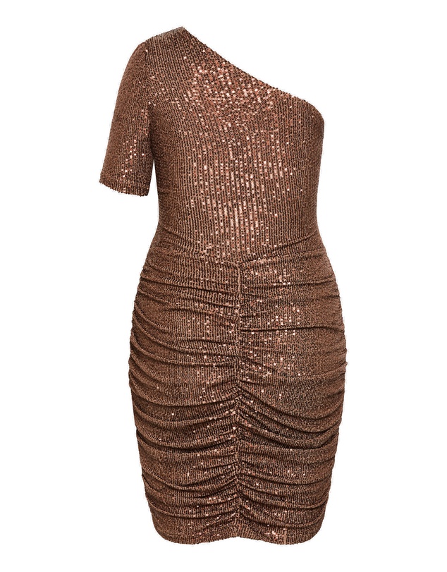 City Chic - Angelina One Shoulder Sequin Mini Dress