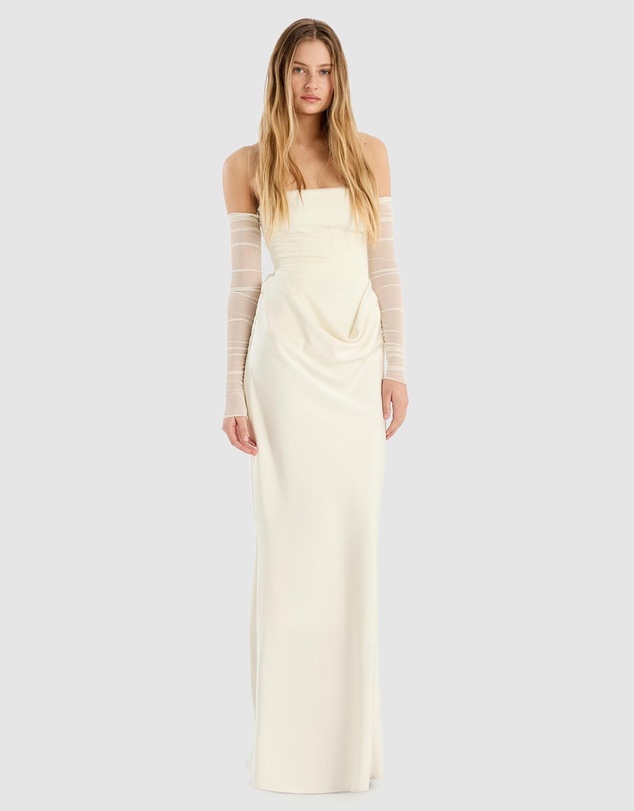 ROTATE - Ruched Maxi Dress