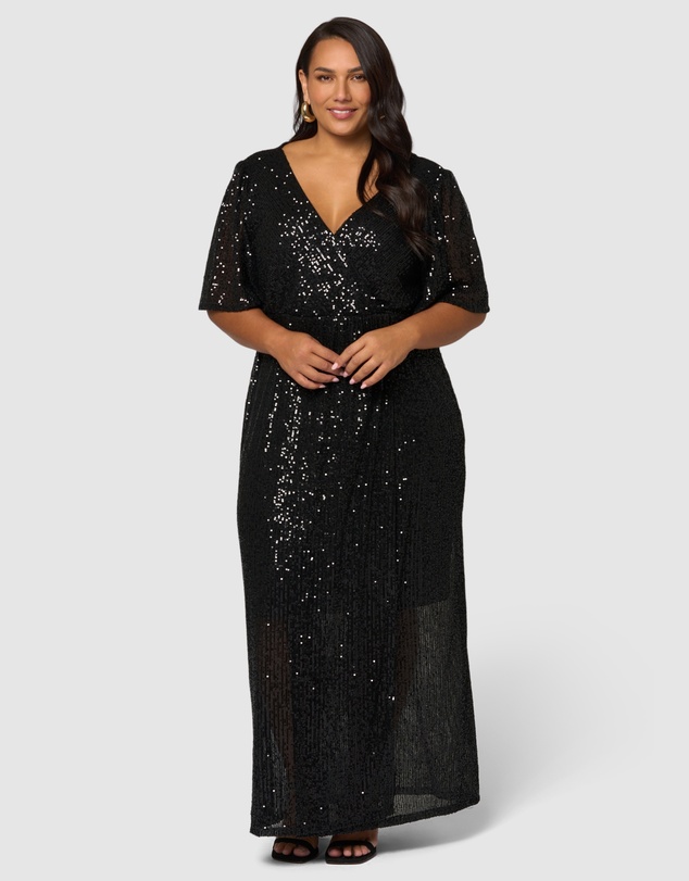 Pink Dusk by Curve Project - Lure Sequin Maxi Dress