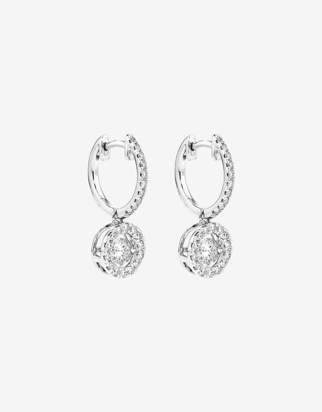 Michael Hill - Lume Lab Round Huggie Earrings with 1.00 Carat TW of Laboratory-Grown Diamonds in 10kt White Gold