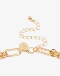 Lovisa - Gold Plated Thick Figaro Bar Necklace
