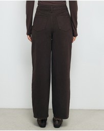 AERE - Mid Rise Straight Leg Jeans