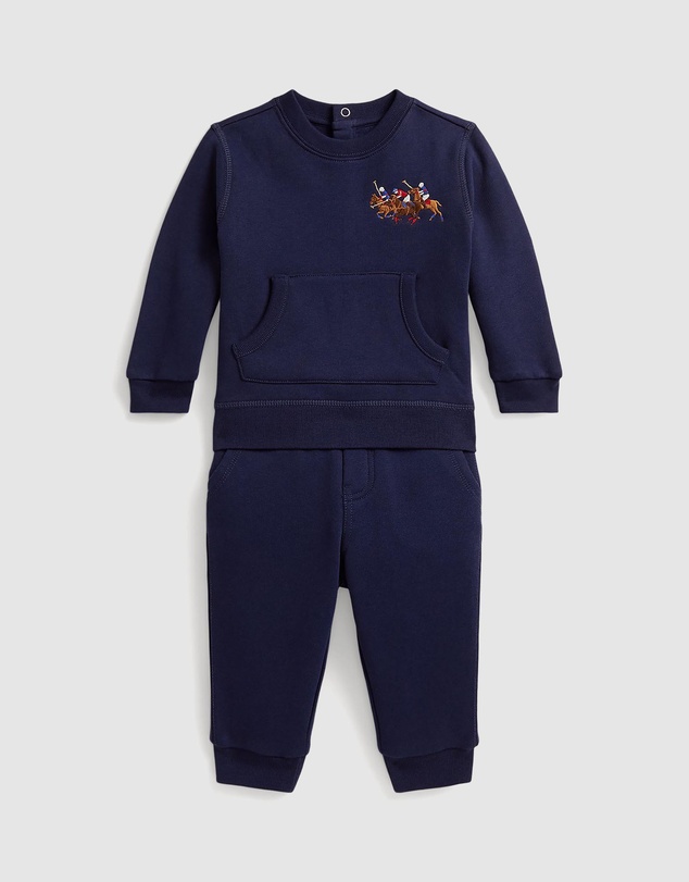 Polo Ralph Lauren - Triple-Pony Fleece Sweatshirt & Pant Set - Babies