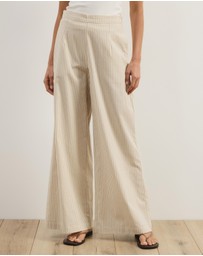 Atmos&Here - Charlie Wide Leg Stripe Pants