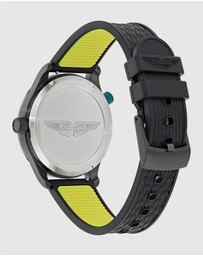 Aston Martin - GRZ IP Black Stainless Steel Black Silicone Watch
