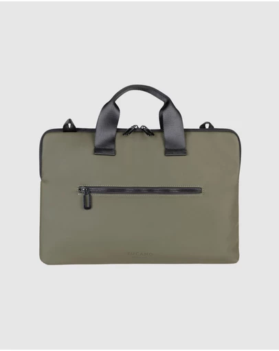Tucano - Tucano Gommo Laptop Sleeve 15.6 and MacBook Pro 16 Military Green Water Repellent Slim with Pocket