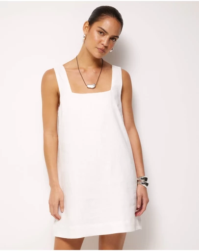 AERE - Ivy Linen Trapeze Mini Dress