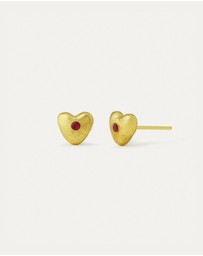 Ottoman Hands - Marina Red Heart Stud Earrings