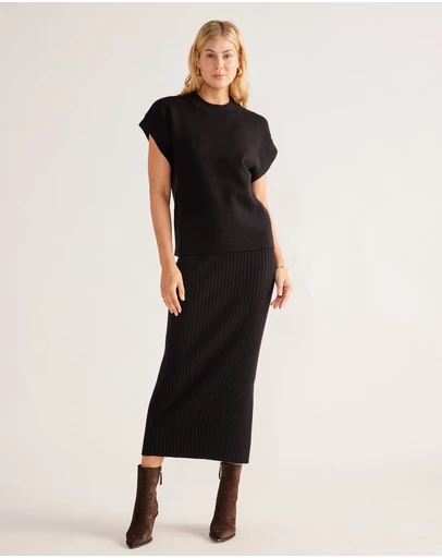 MOS The Label - Wistful Knit Midi Skirt