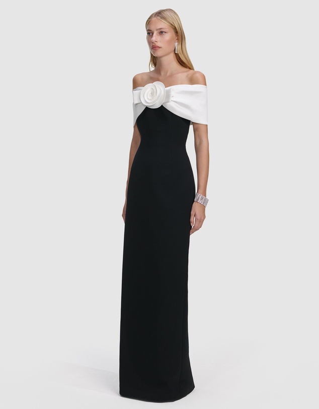 Self Portrait - Crepe Flower Maxi Dress